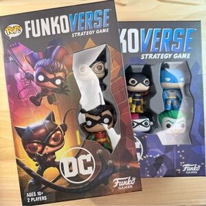 Funkoverse Strategy Game Set Batman batgirl robin joker Harley Quinn catwoman